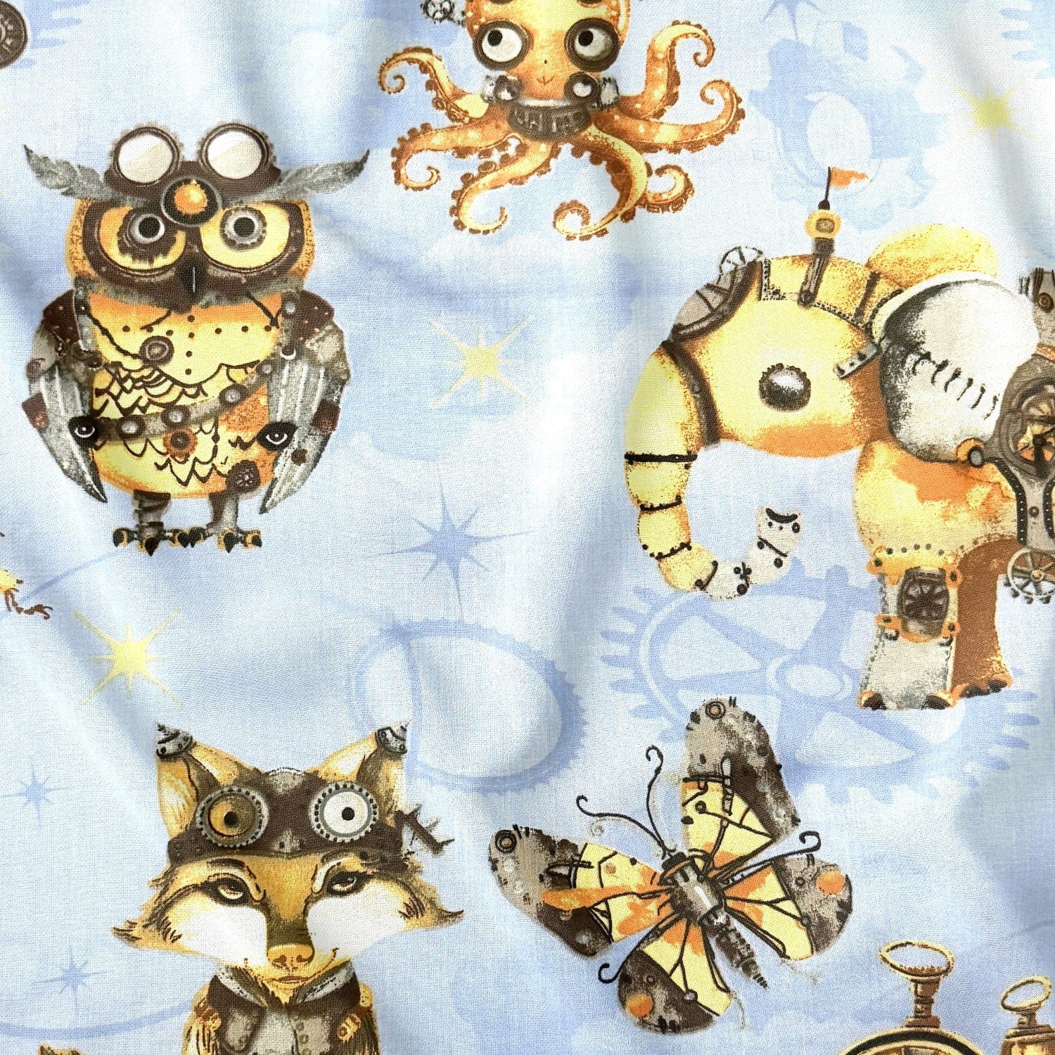 Bavlnená látka - Steampunk Explorers