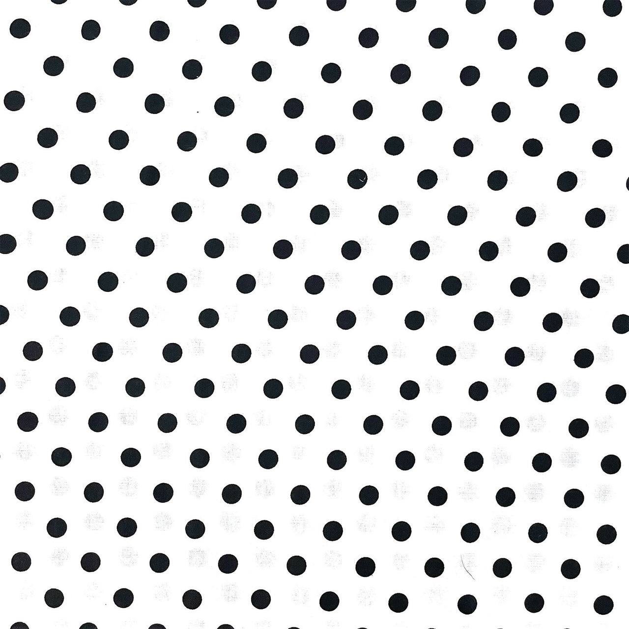 Cotton Fabric - Black Dots 4 mm