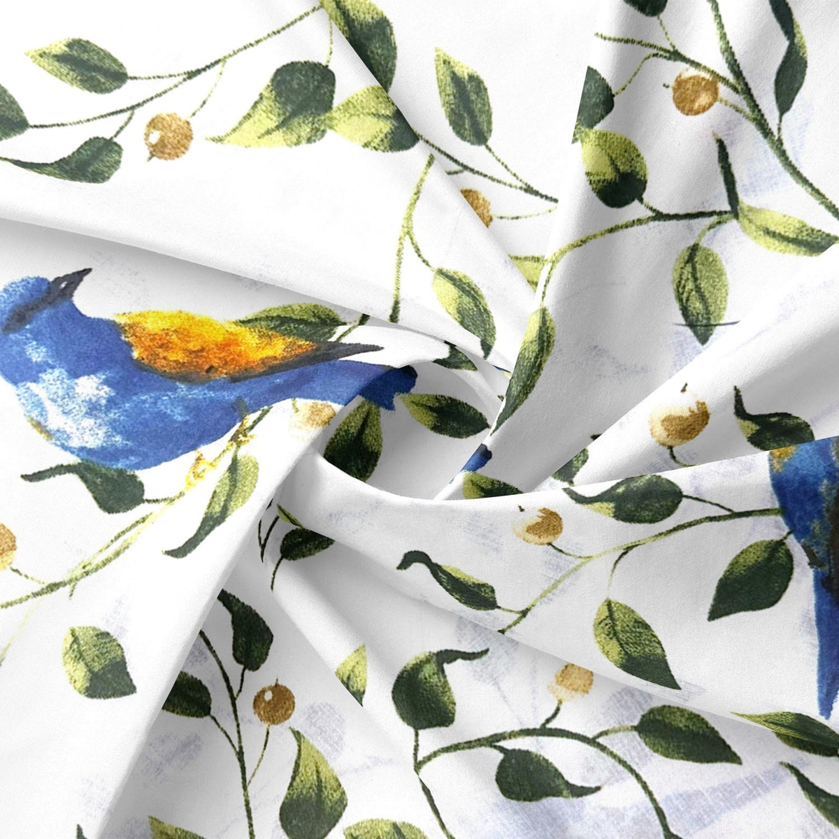 Cotton Fabric - Blue bird