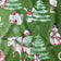 Bavlnená látka - vianočný sob a Santa Claus, zelená