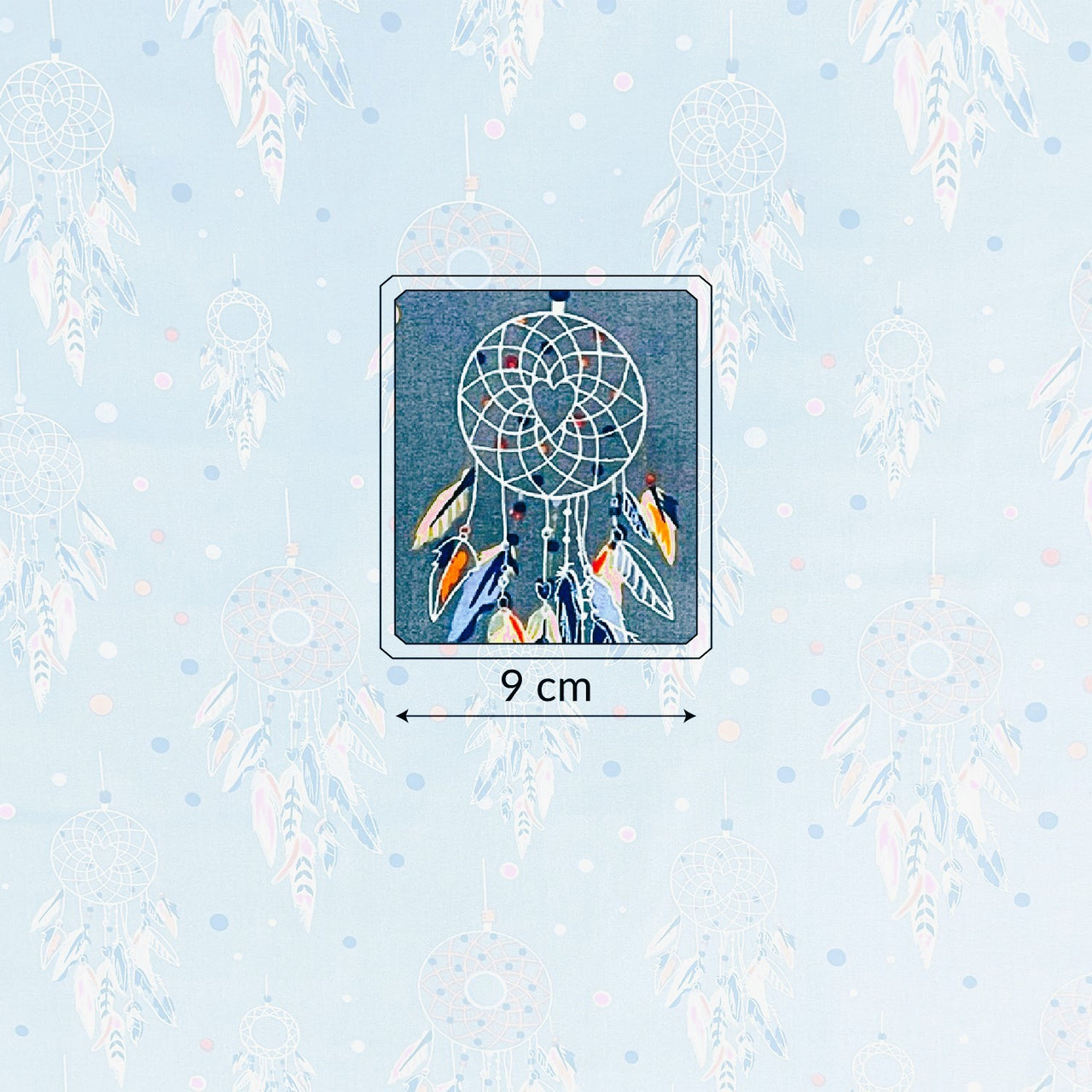 Cotton Fabric - Dream Catchers and Dots Navy Blue