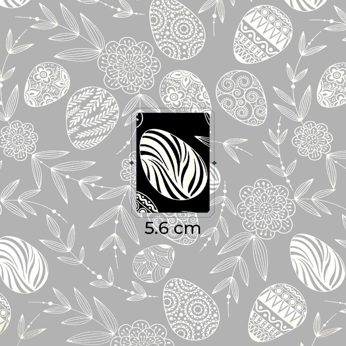 Cotton Fabric - Easter, Black