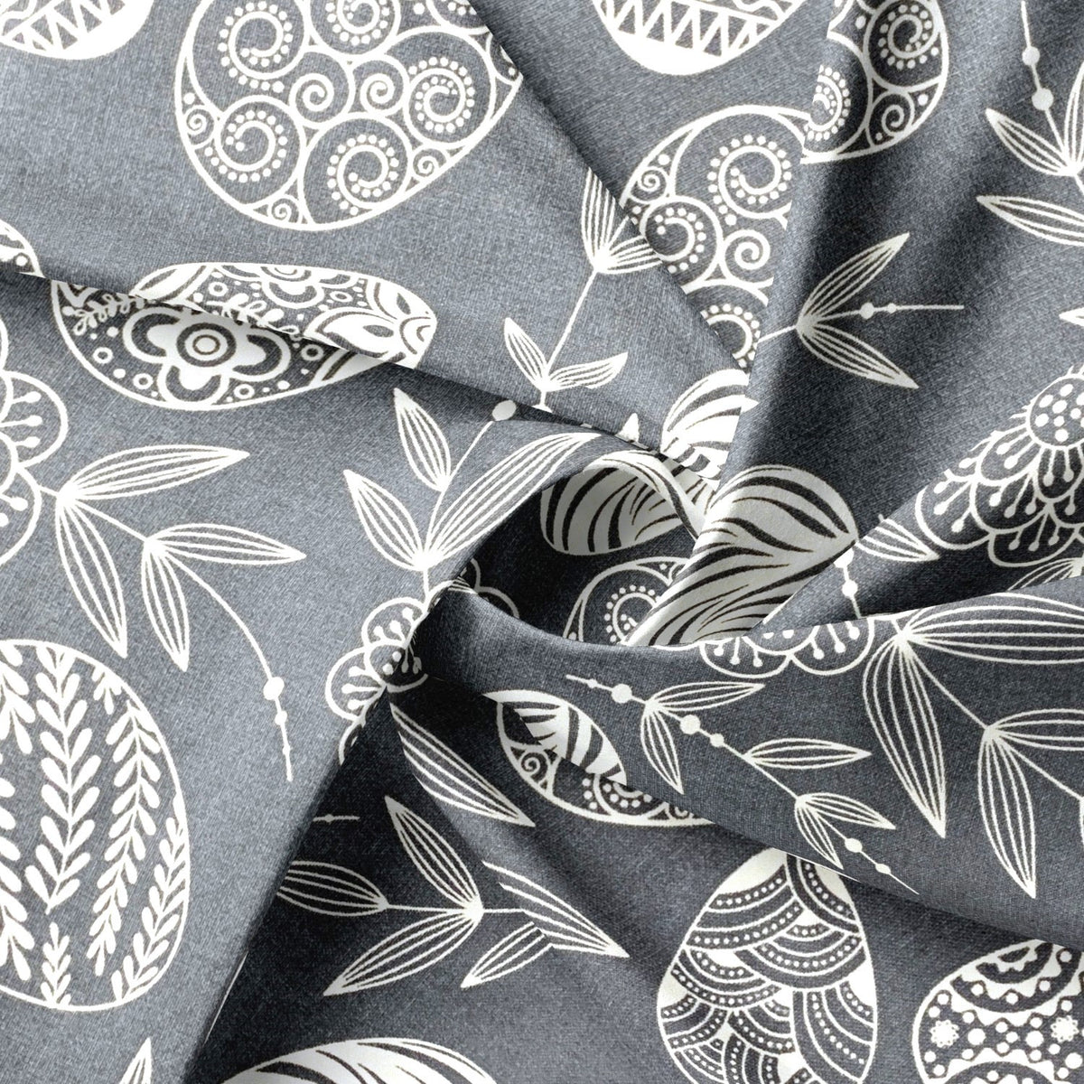 Cotton Fabric - Easter, Graphite