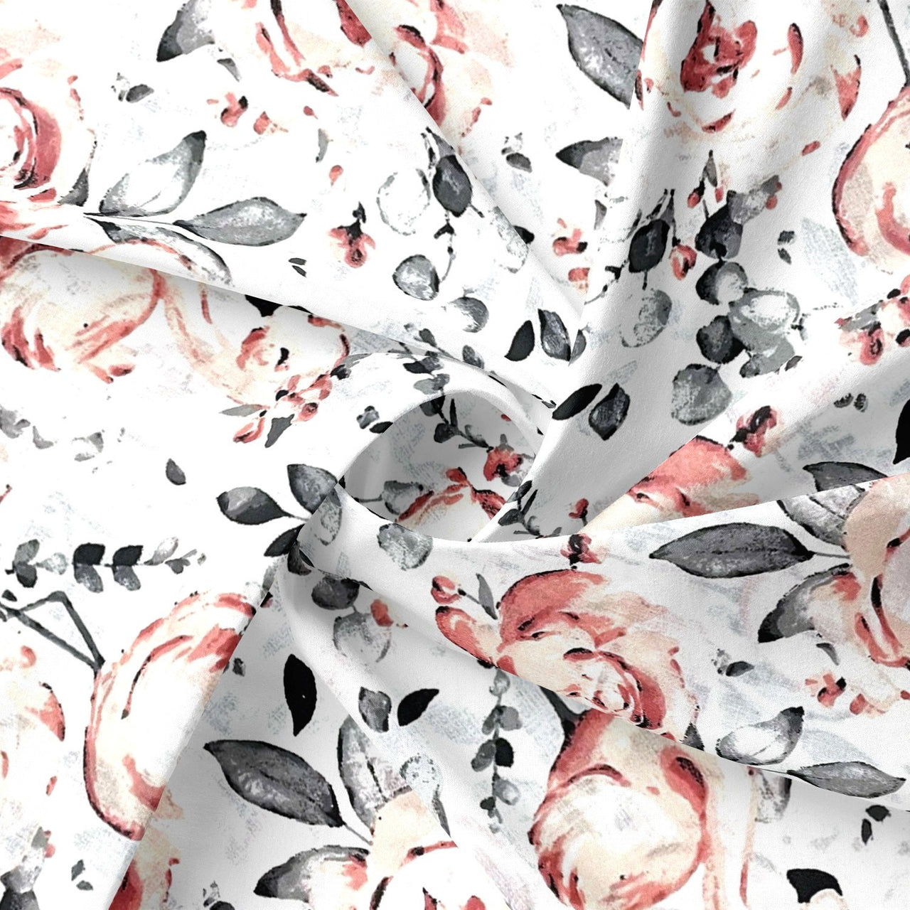 Cotton Fabric - Flamingos and Roses
