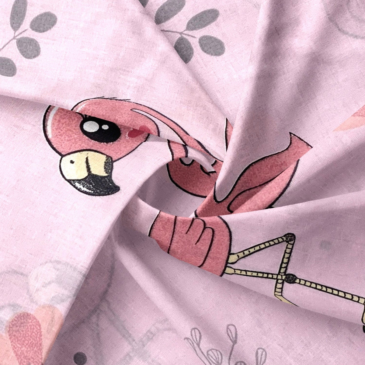Cotton Fabric - Flamingos and Twigs