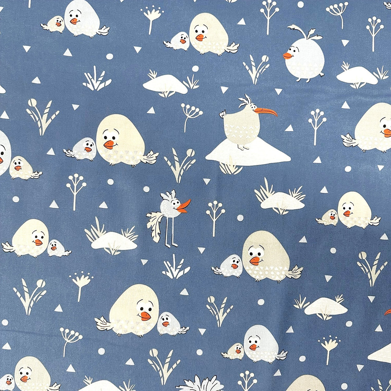 Cotton Fabric - Fluffy Birds