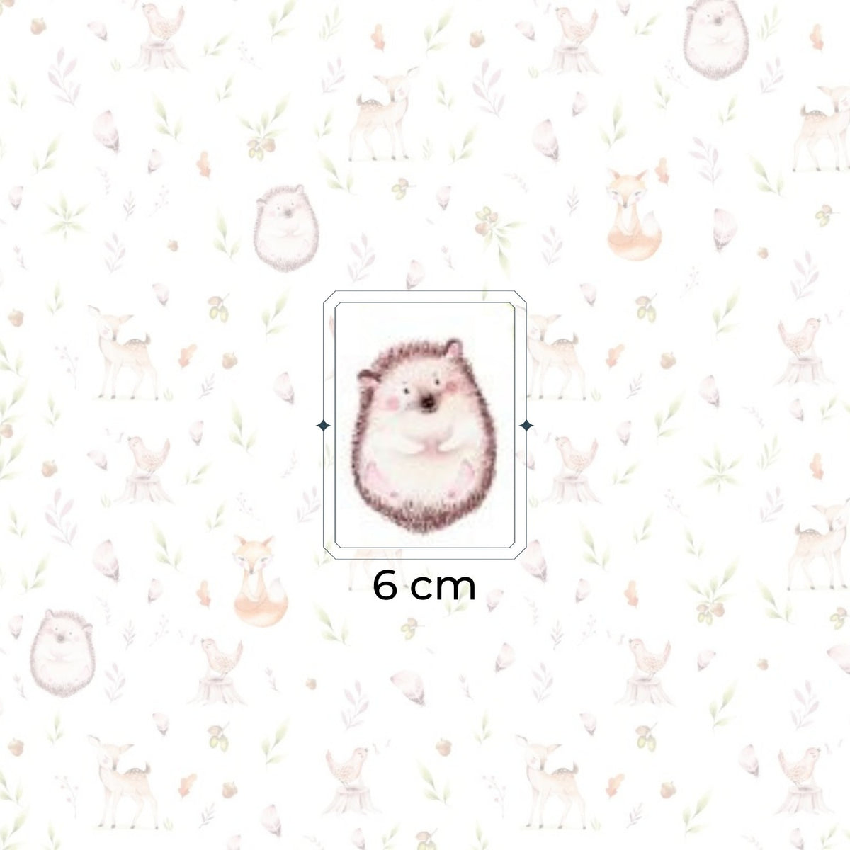 Cotton Fabric - Hedgehogs and Meadow