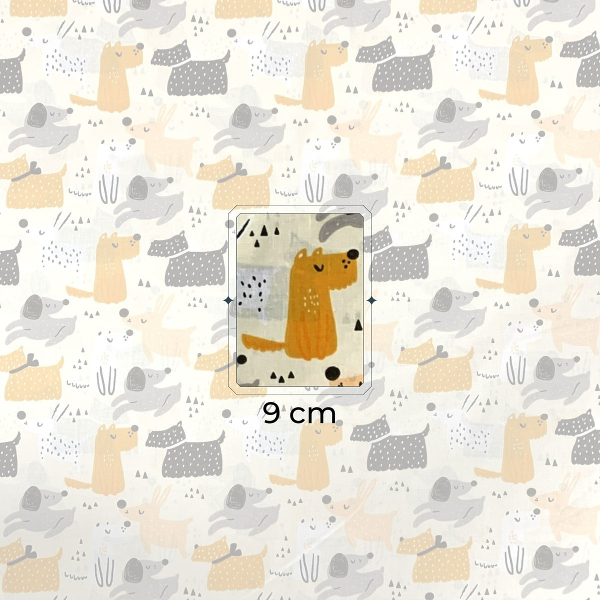 Cotton Fabric - Painted Dogs