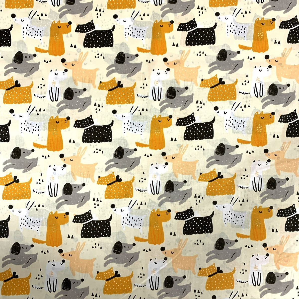 Cotton Fabric - Painted Dogs