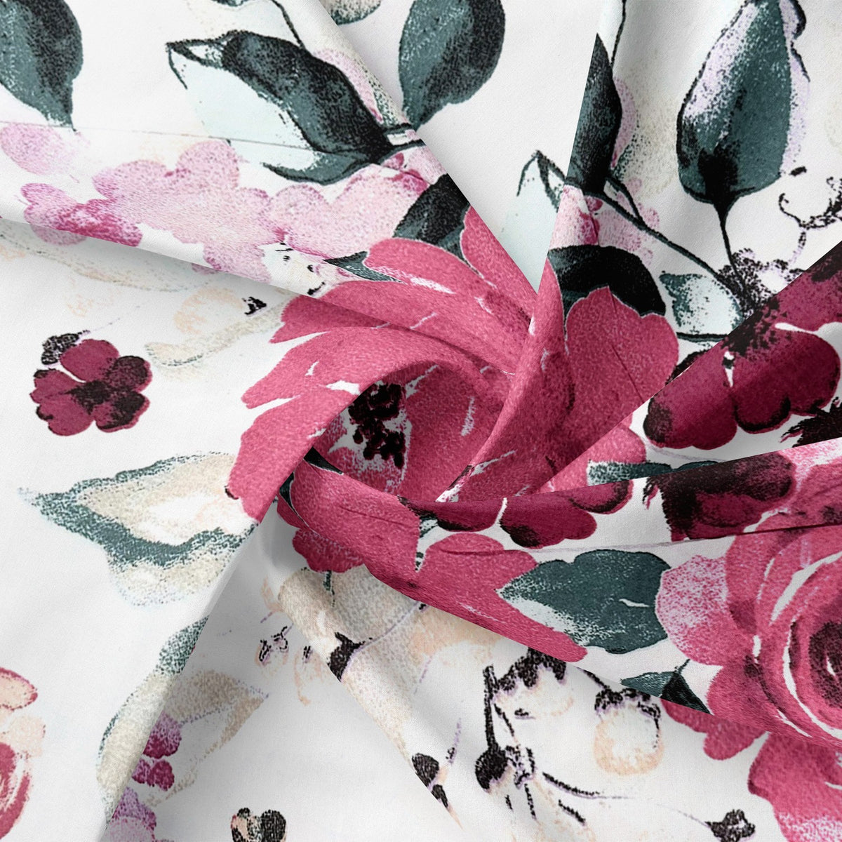 Cotton Fabric - Painted roses