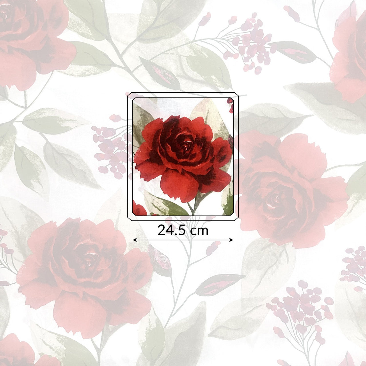 Cotton Fabric - Red roses