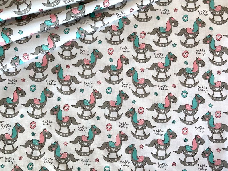 Cotton Fabric - Rocking Horses