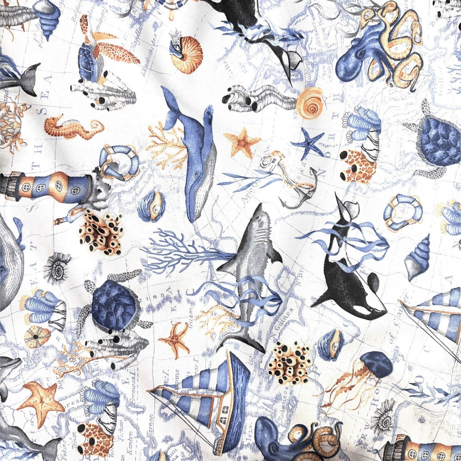 Cotton Fabric - Sea World