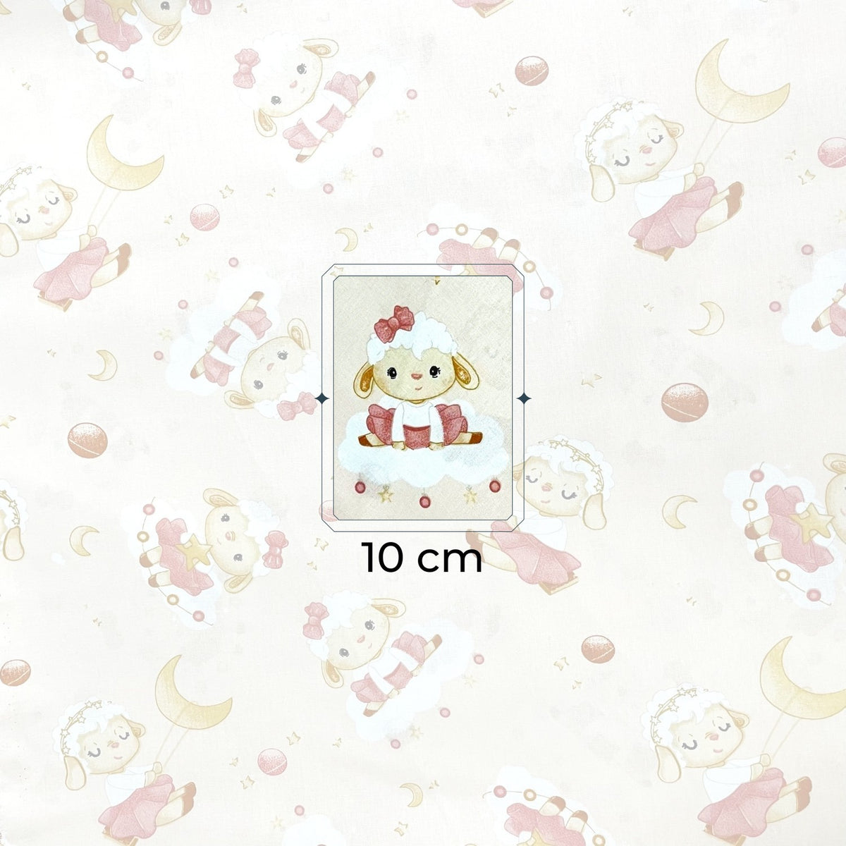 Cotton Fabric - Sheep and Clouds