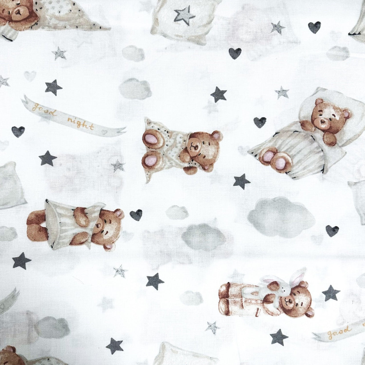 Cotton Fabric - Sleepy Bear