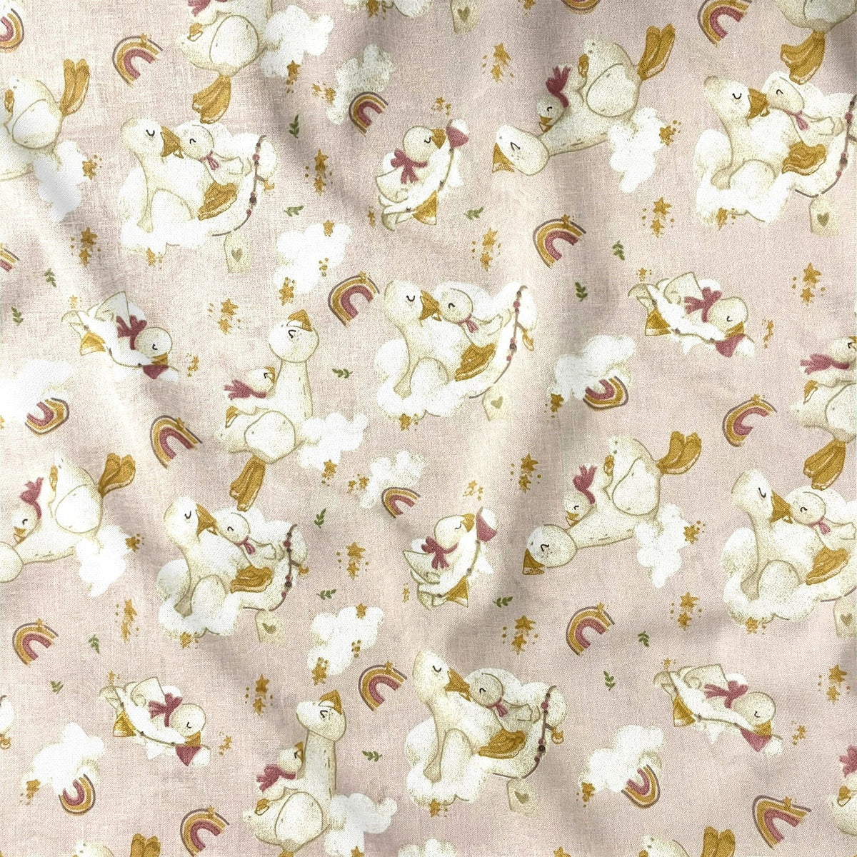 Cotton Fabric - Sweet goose, dirty pink