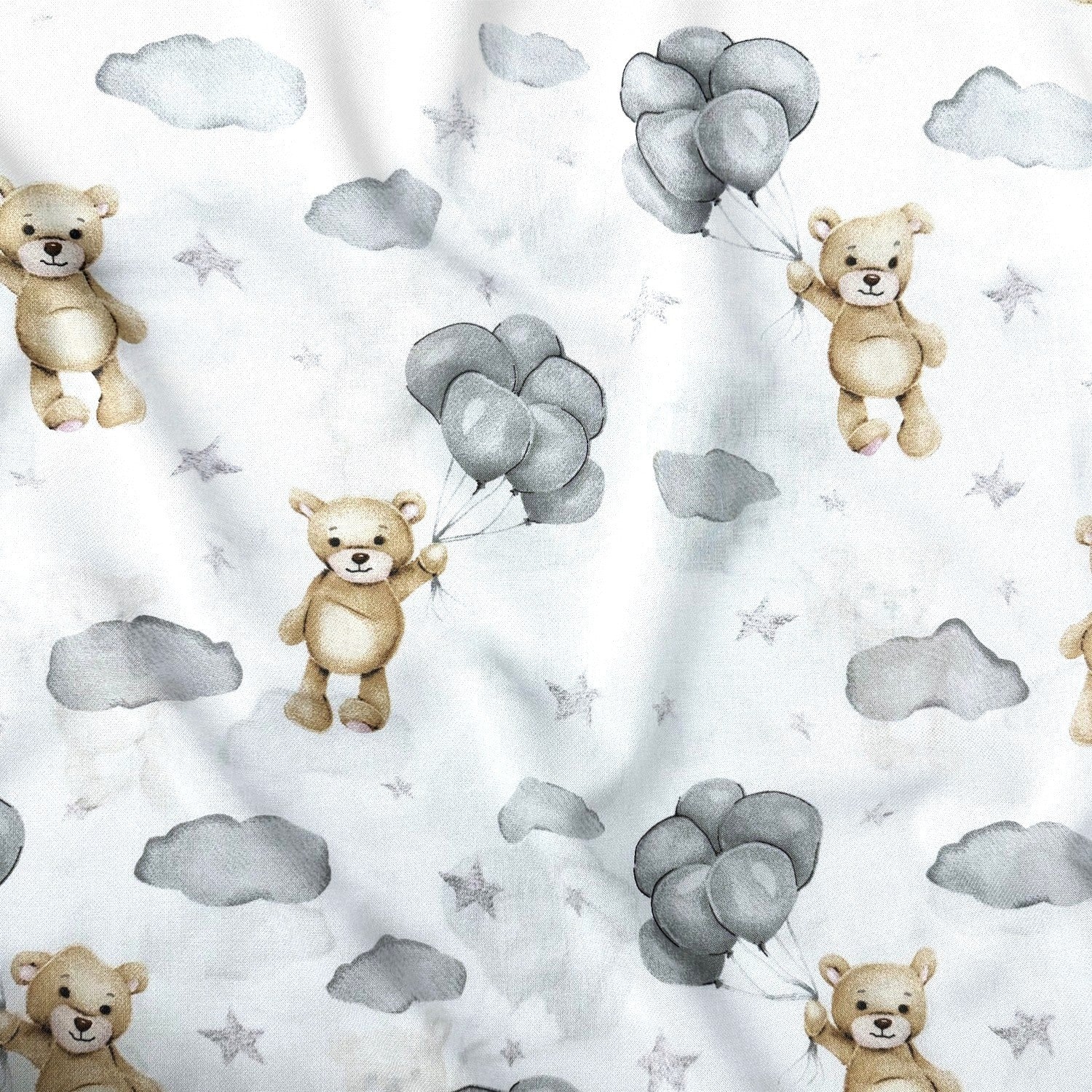 Cotton Fabric - Teddy, Gray