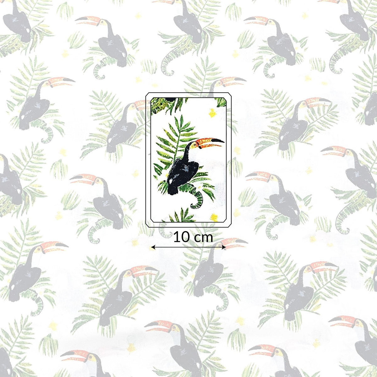Cotton Fabric - Toucans And Monstera