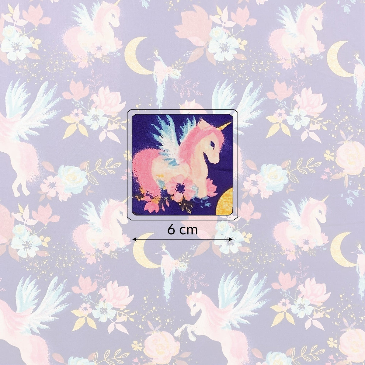 Cotton Fabric - Unicorns and Wings