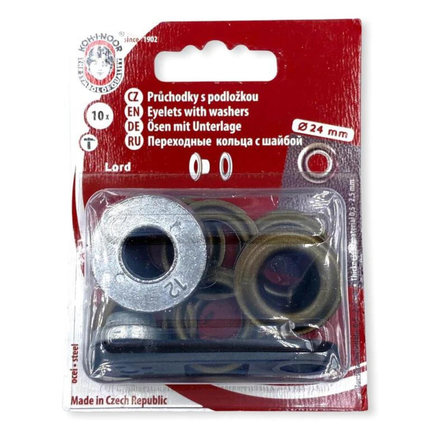 Eyelets with washers - brass