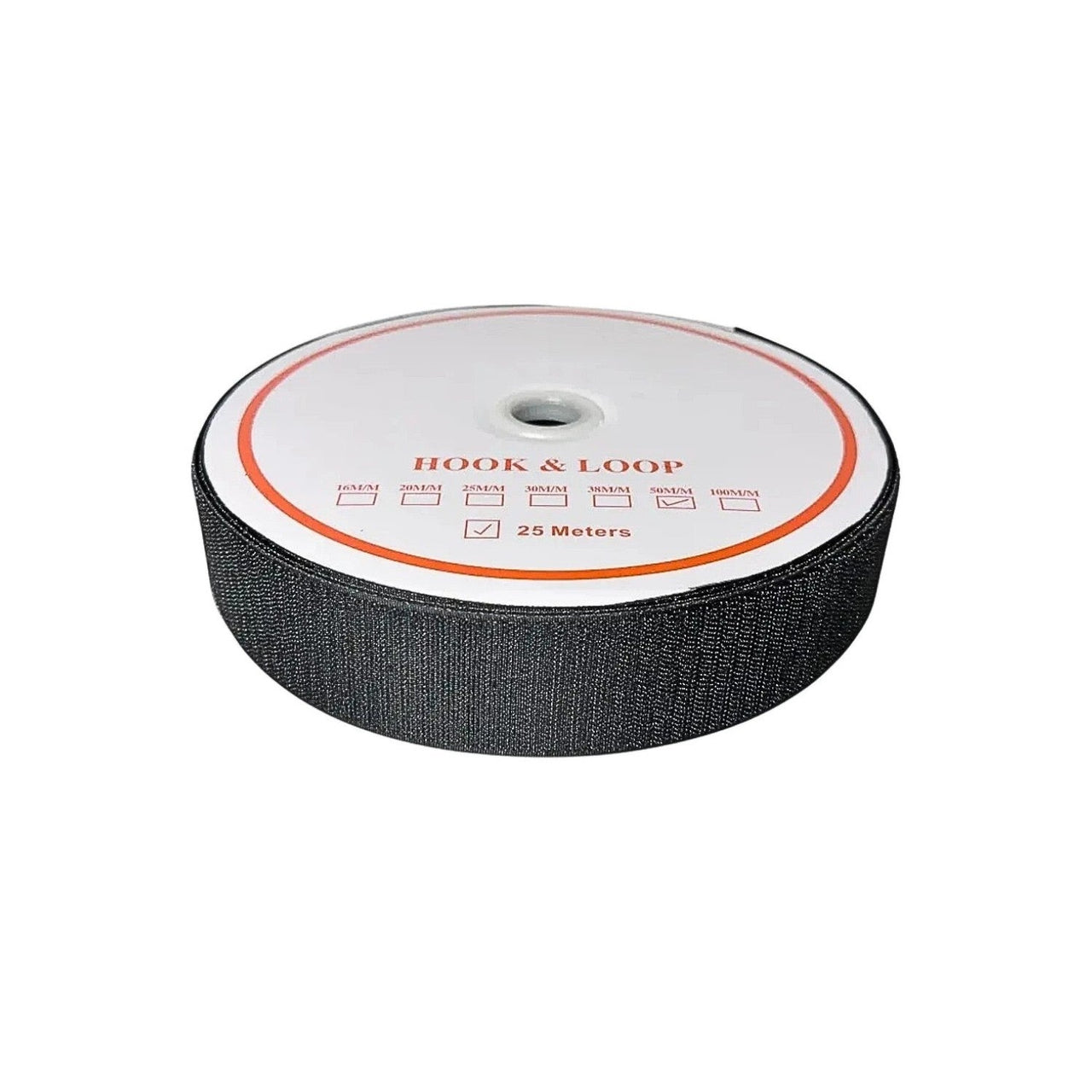 Hook and Loop Velcro Tape - Roll 25 m - Black