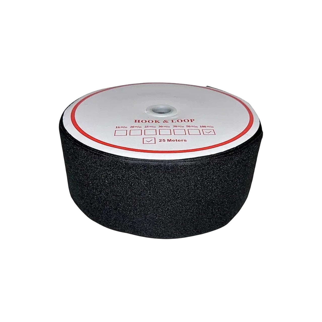 Hook and Loop Velcro Tape - Roll 25 m - Black