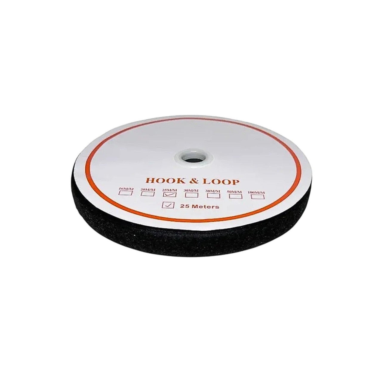 Hook and Loop Velcro Tape - Roll 25 m - Black