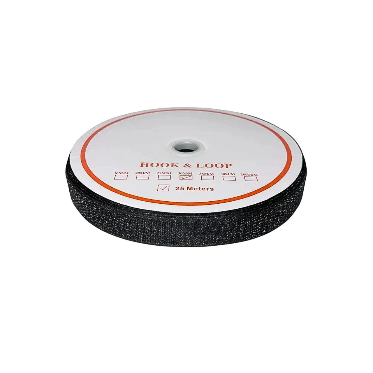 Hook and Loop Velcro Tape - Roll 25 m - Black