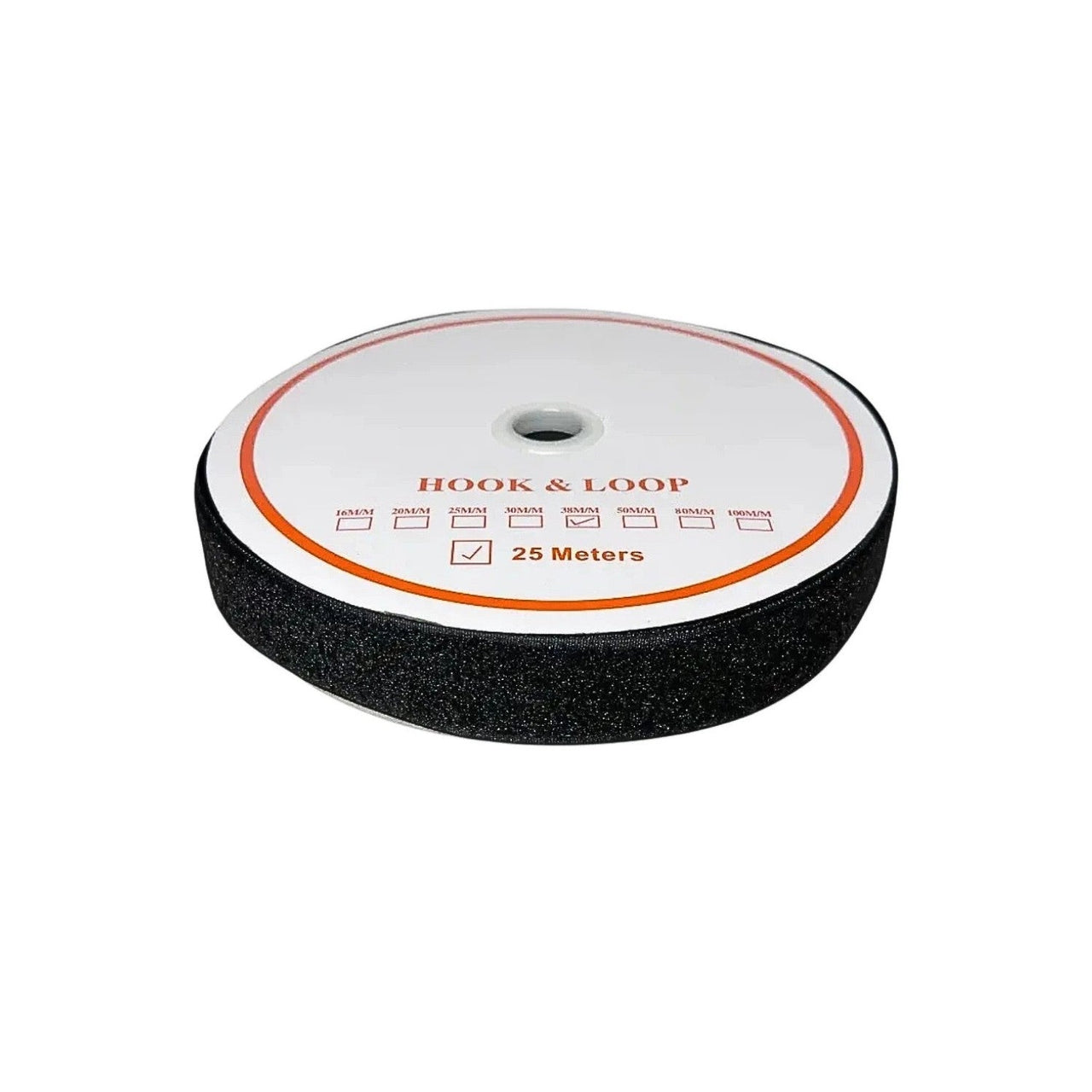 Hook and Loop Velcro Tape - Roll 25 m - Black