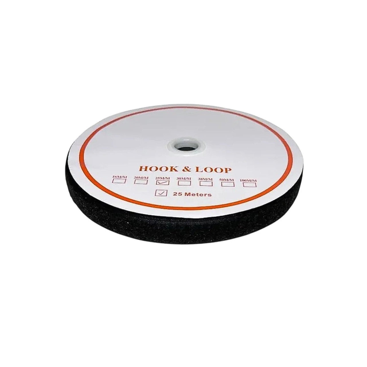Hook and Loop Velcro Tape - Roll 25 m - Black