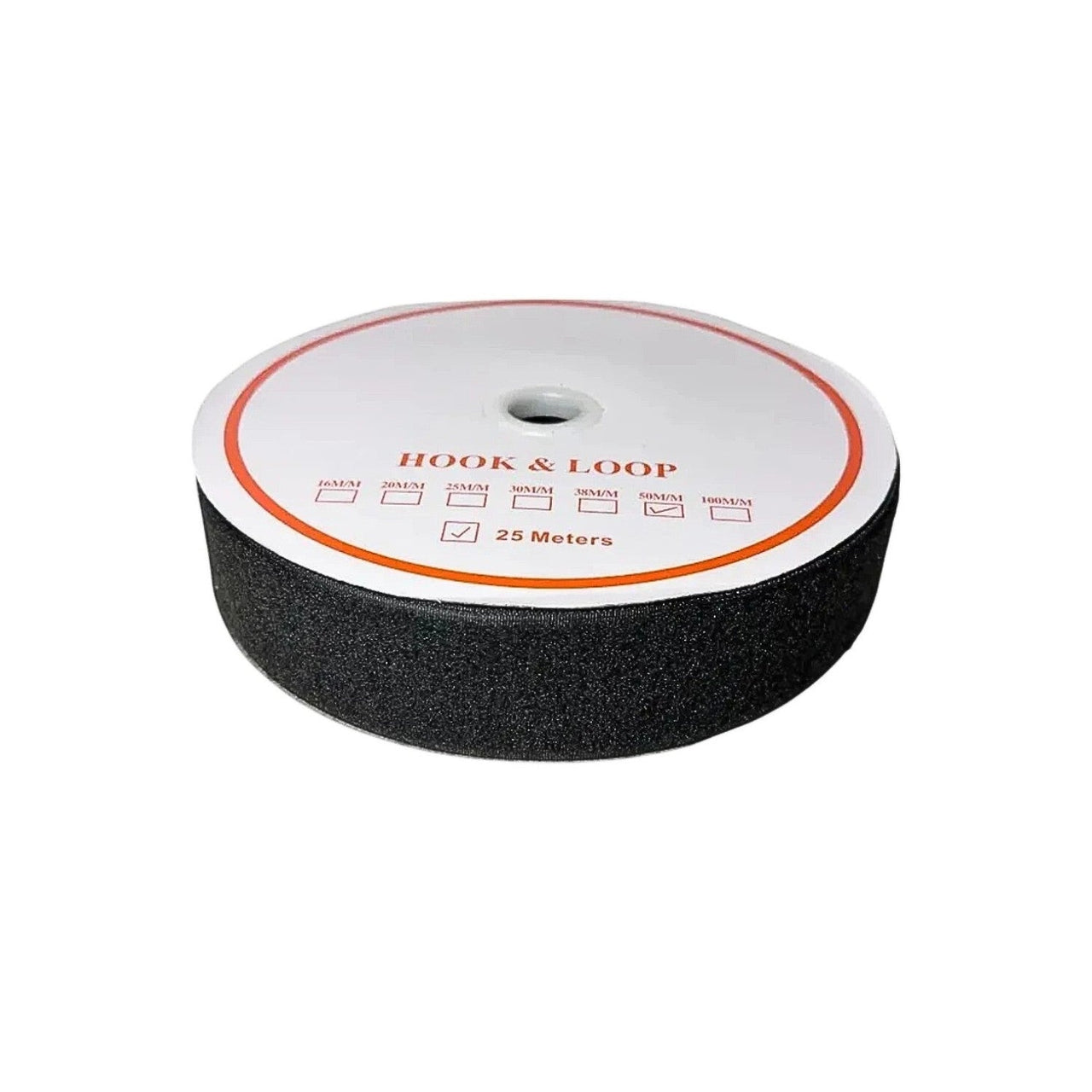 Hook and Loop Velcro Tape - Roll 25 m - Black