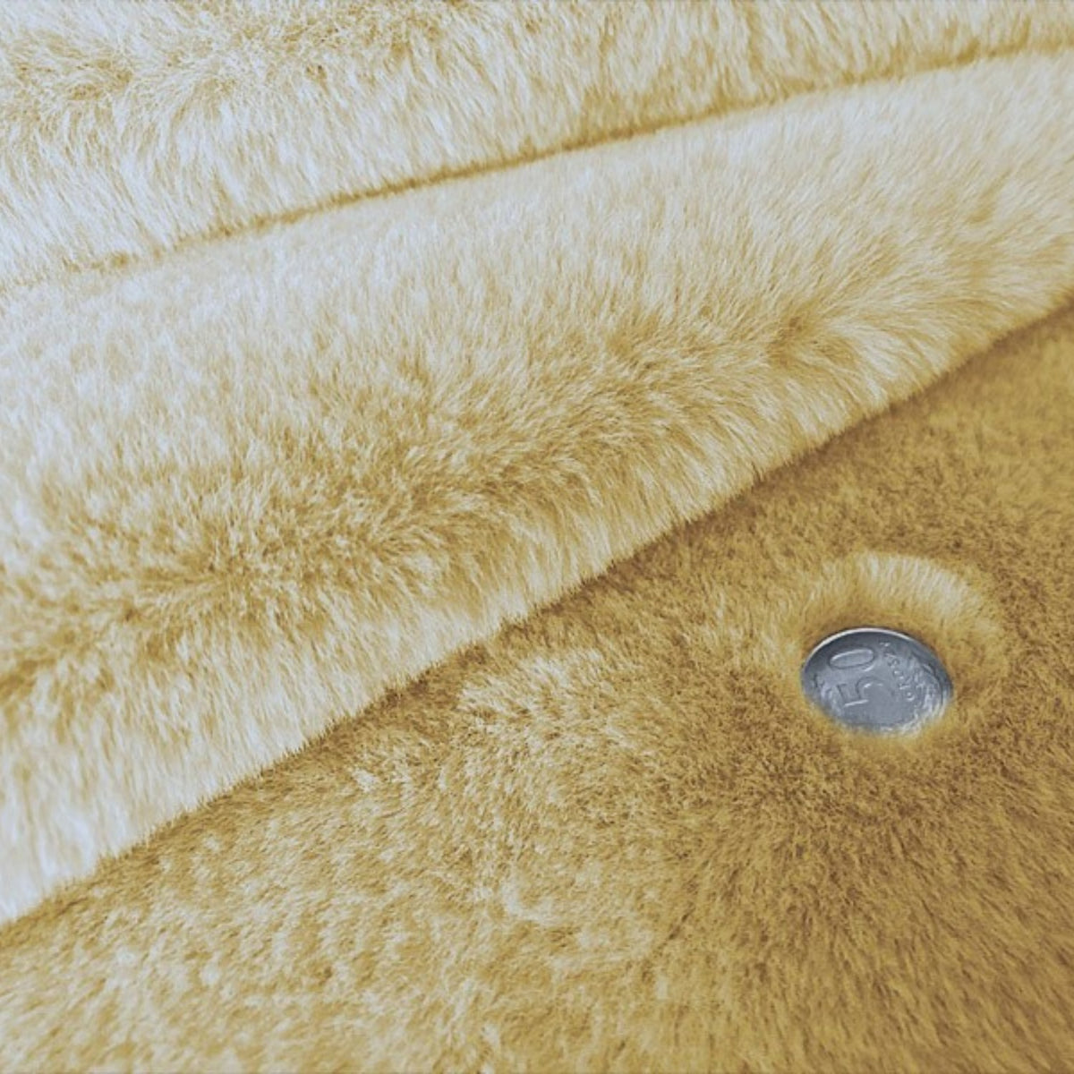 Knitted Bunny Fur Fabric - Beige