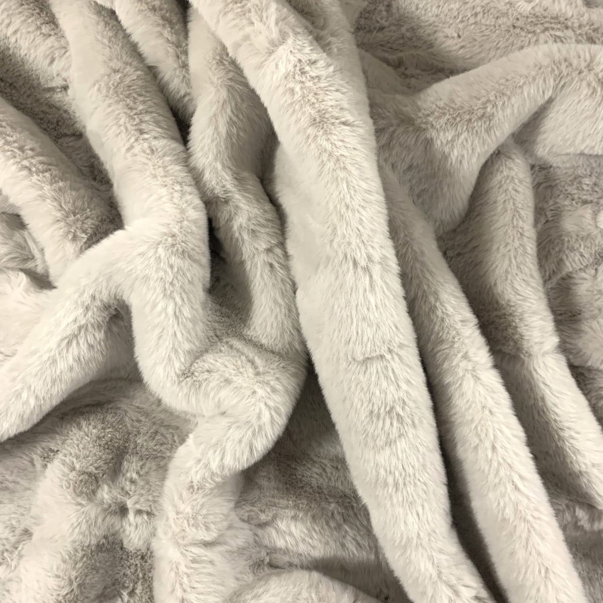 Knitted Bunny Fur Fabric - Taupe