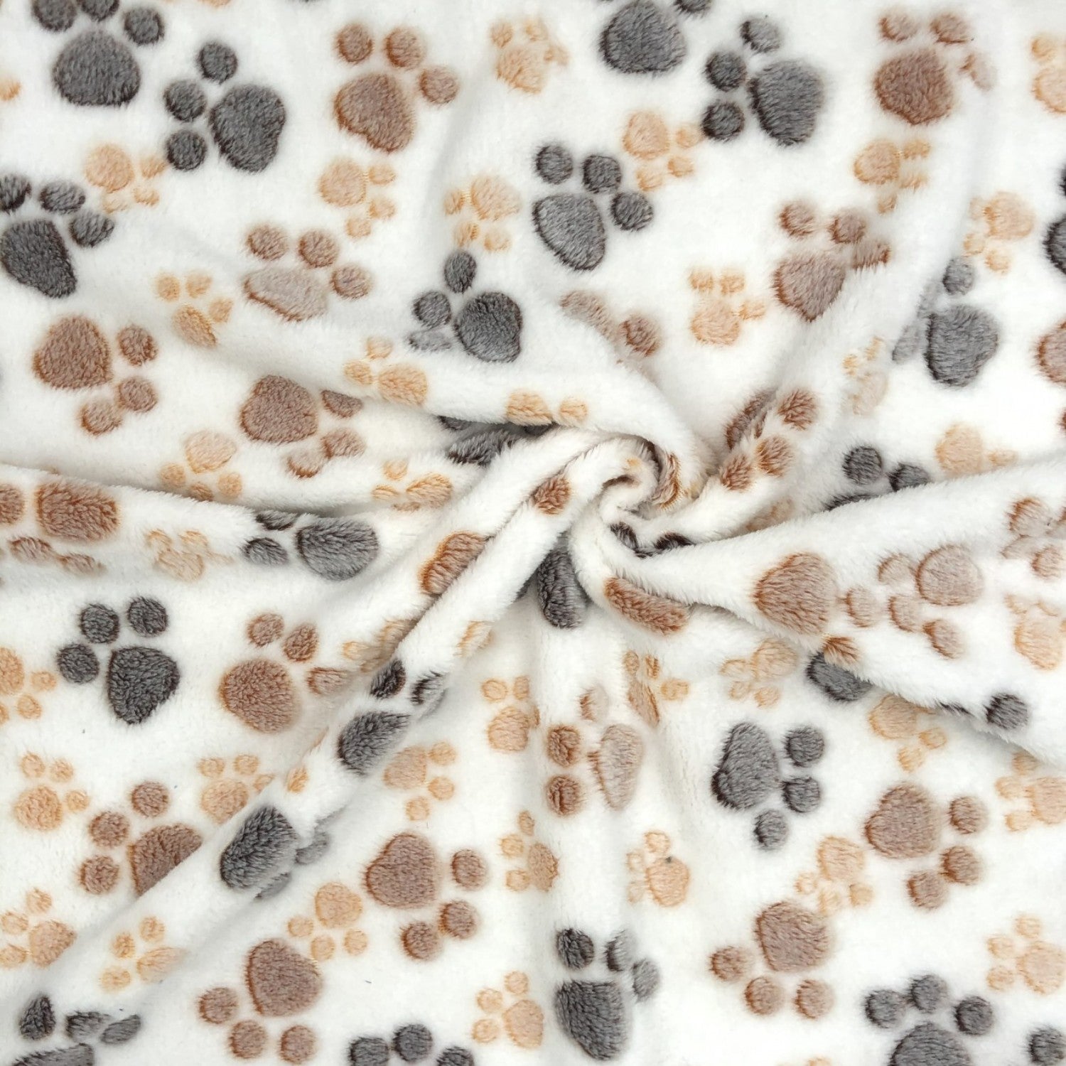 Knitted Fur Fabric - Dog's Paws