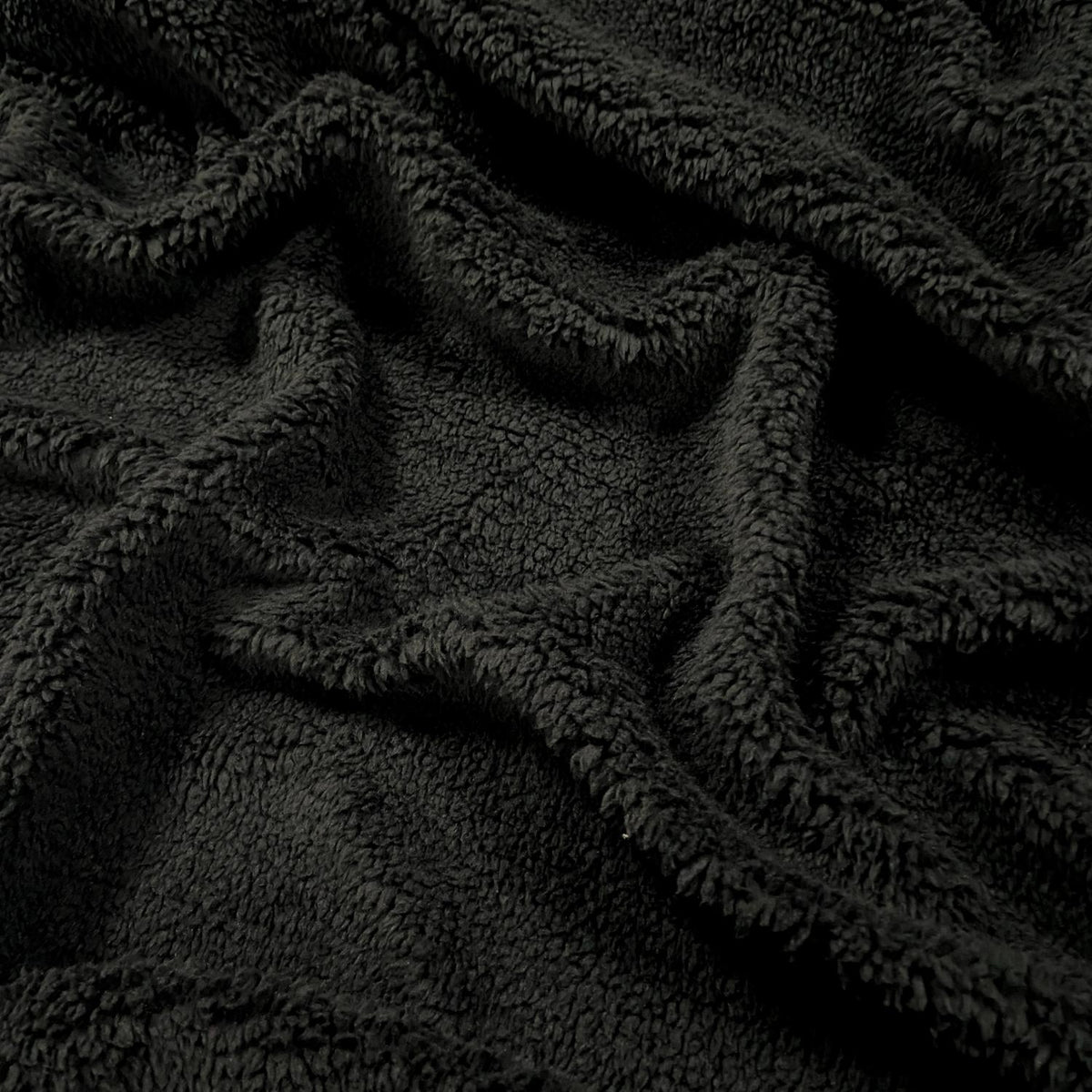 Knitted Lamb Fabric - Black