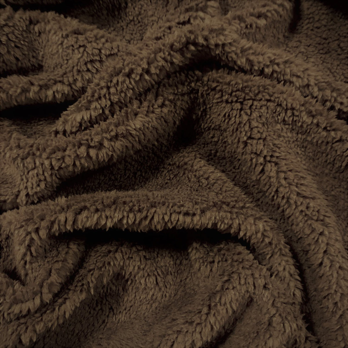 Knitted Lamb Fabric - Brown