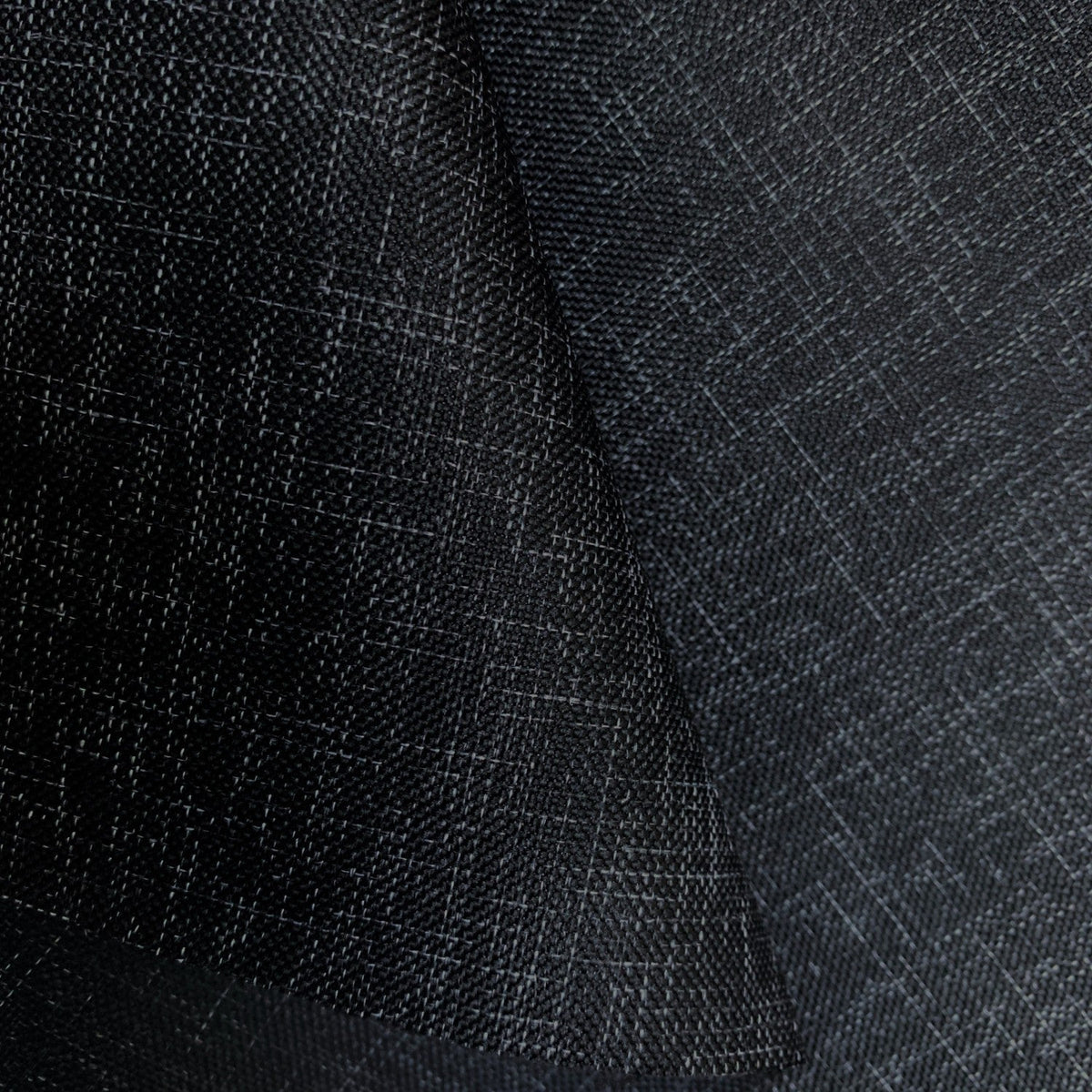 Water Resistant Fabric Linen Imitation - Black