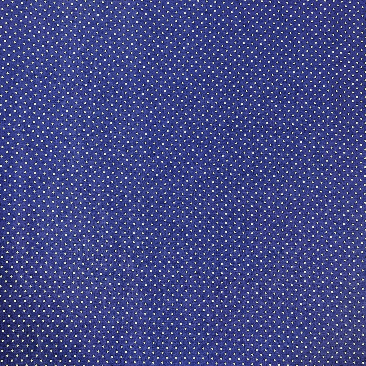 Cotton Fabric - White Dots on Navy Blue 2 mm - PINaPIN